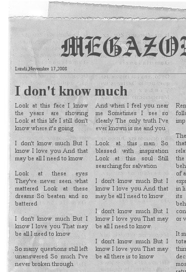 I don't know much
